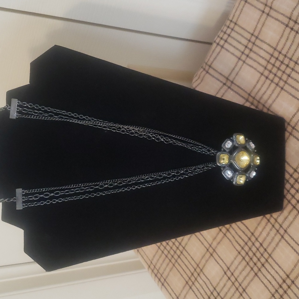 Chico's Harper Rhinestone Necklace/Brooch.